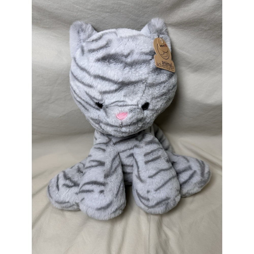 Animal Adventure Gray Striped Cat Plush Target Exclusive Stuffed Toy